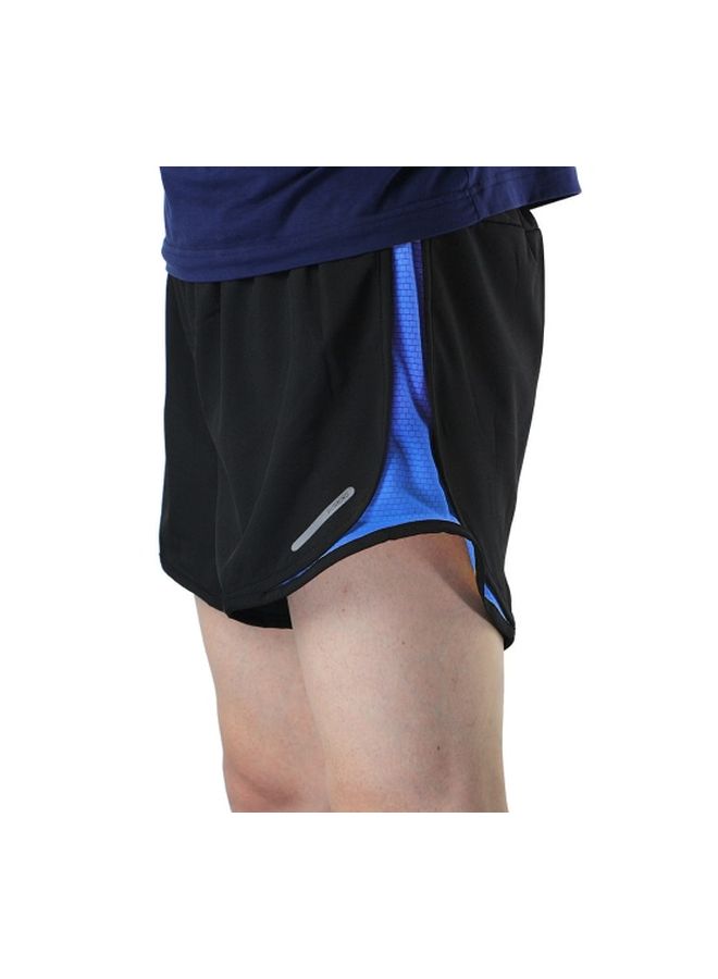 Mid-Rise Shorts Blue/Black