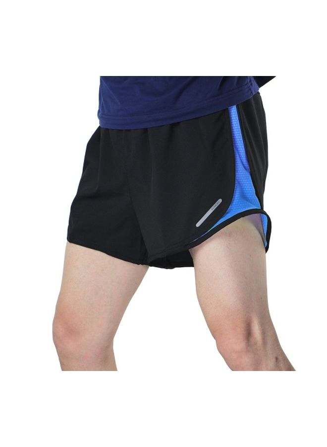 Mid-Rise Shorts Blue/Black