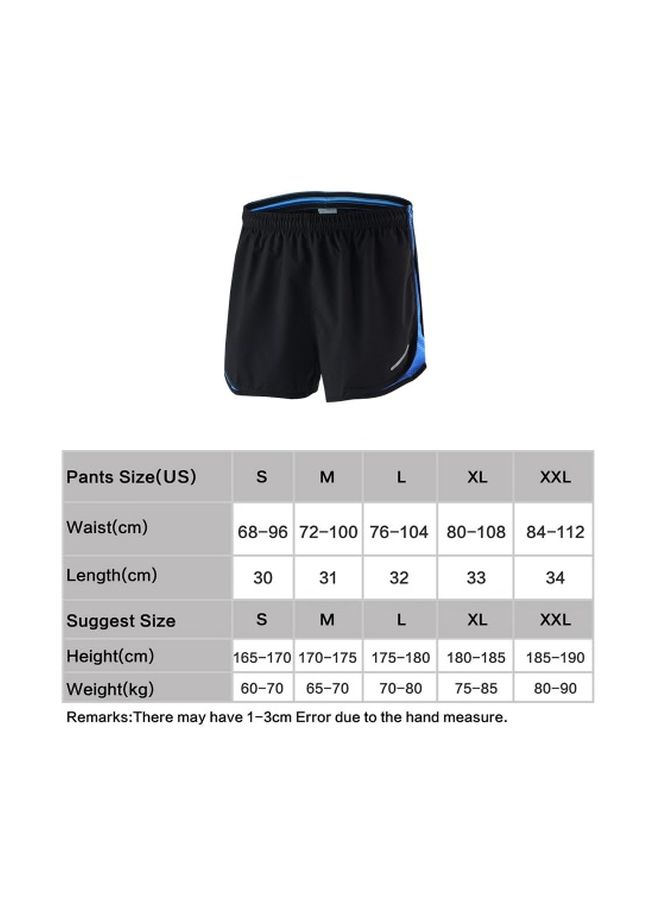 Mid-Rise Shorts Blue/Black
