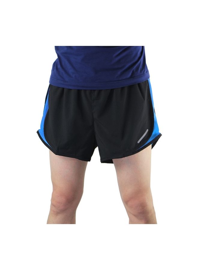 Mid-Rise Shorts Blue/Black