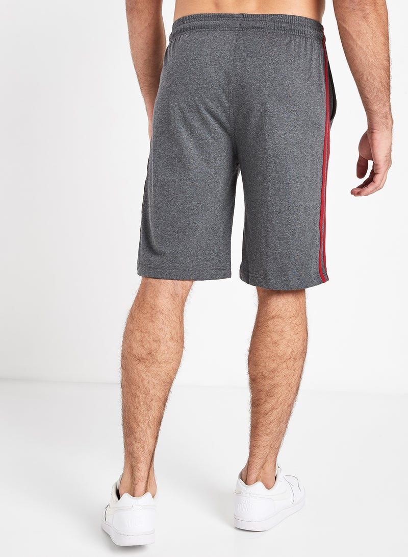 Pocket Detailed Shorts Charcoal/Shanghai Red