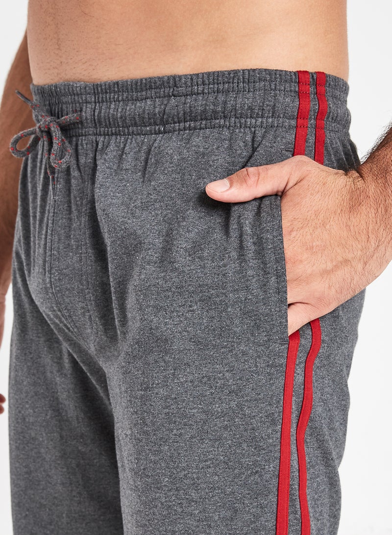 Pocket Detailed Shorts Charcoal/Shanghai Red