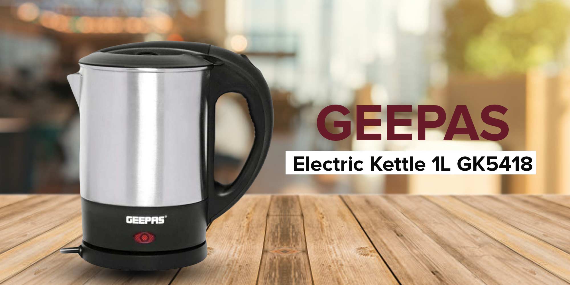 Electric Kettle 1350 W GK5418 Black/Silver