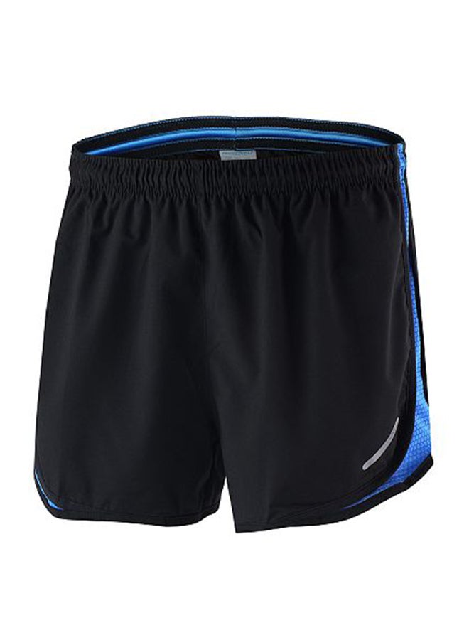 2 in 1 Running And Cycling Sports Shorts Blue/Black