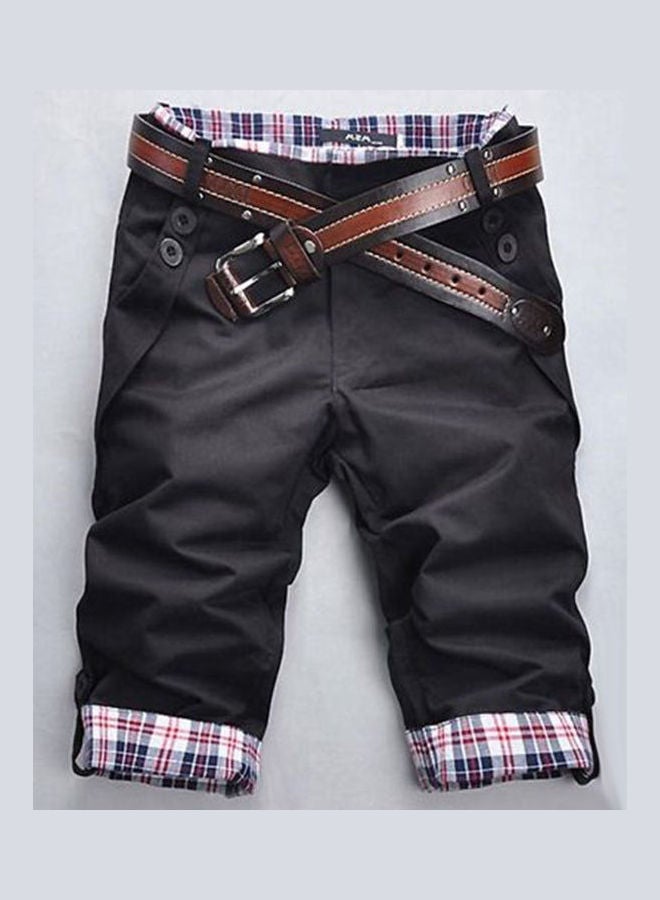 Checked Beach Shorts Black/White/Red