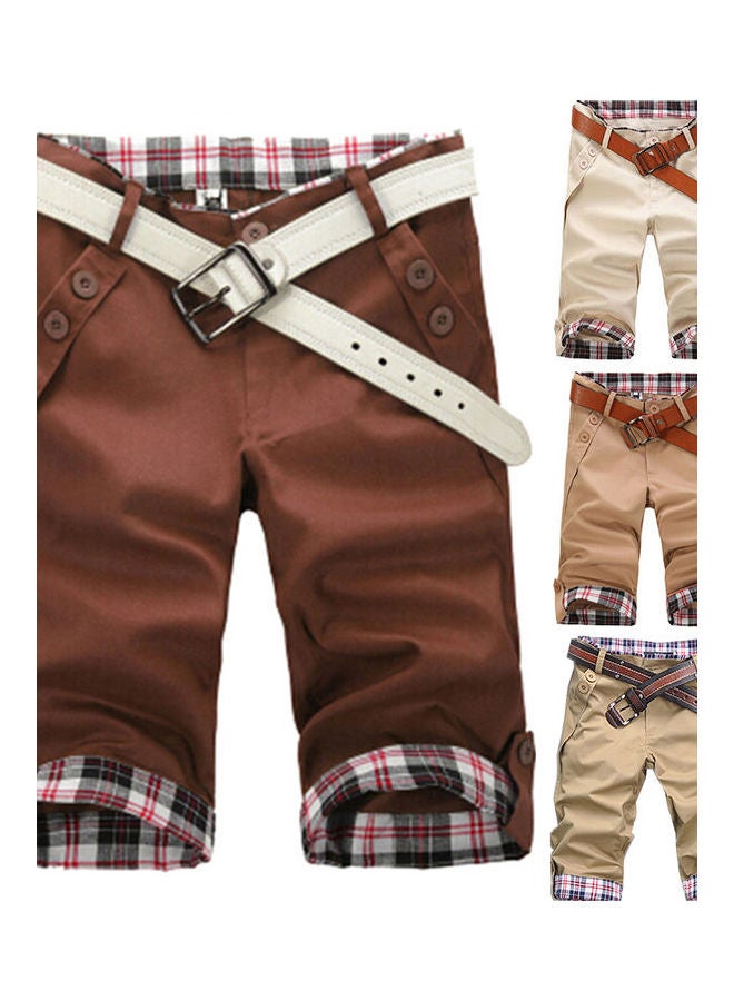 Checked Beach Shorts Black/White/Red