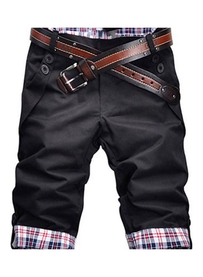 Checked Beach Shorts Black/White/Red