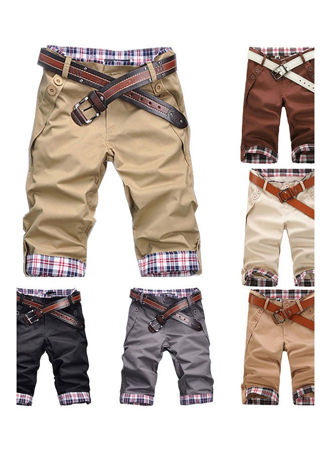 Checked Beach Shorts Black/White/Red