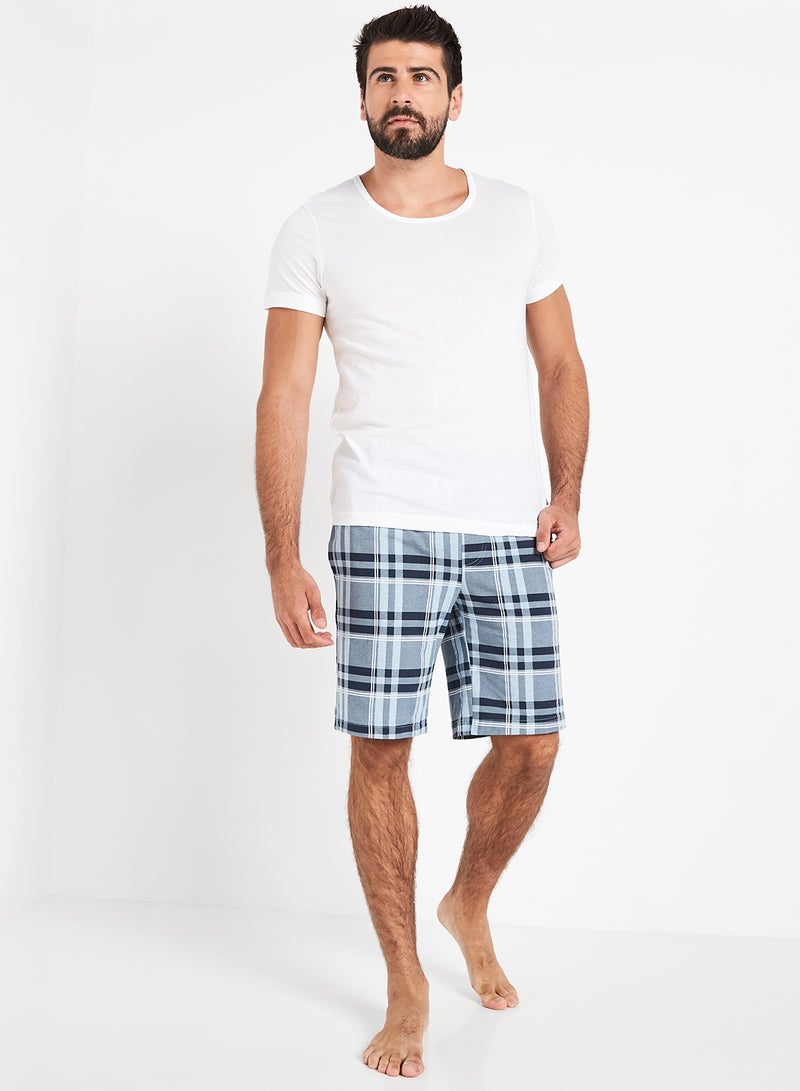 Check Pattern Cotton Fit Shorts Assorted Color/Print