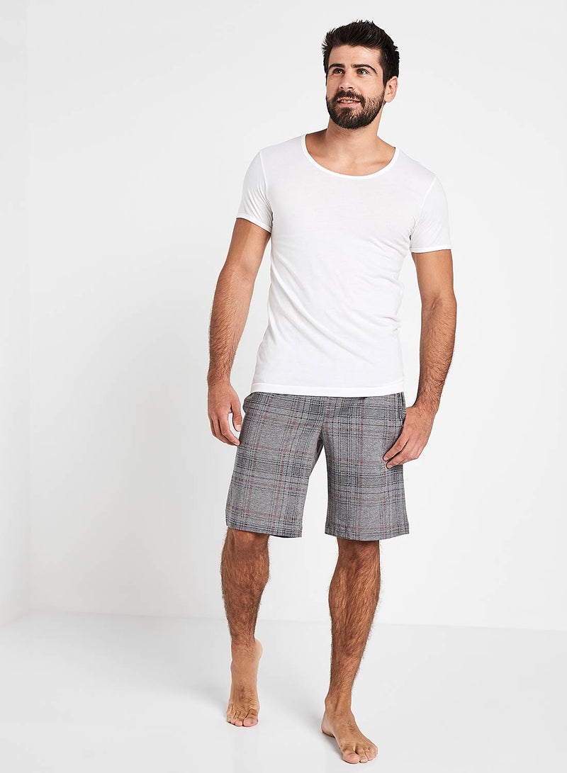 Check Pattern Cotton Fit Shorts Assorted Color/Print