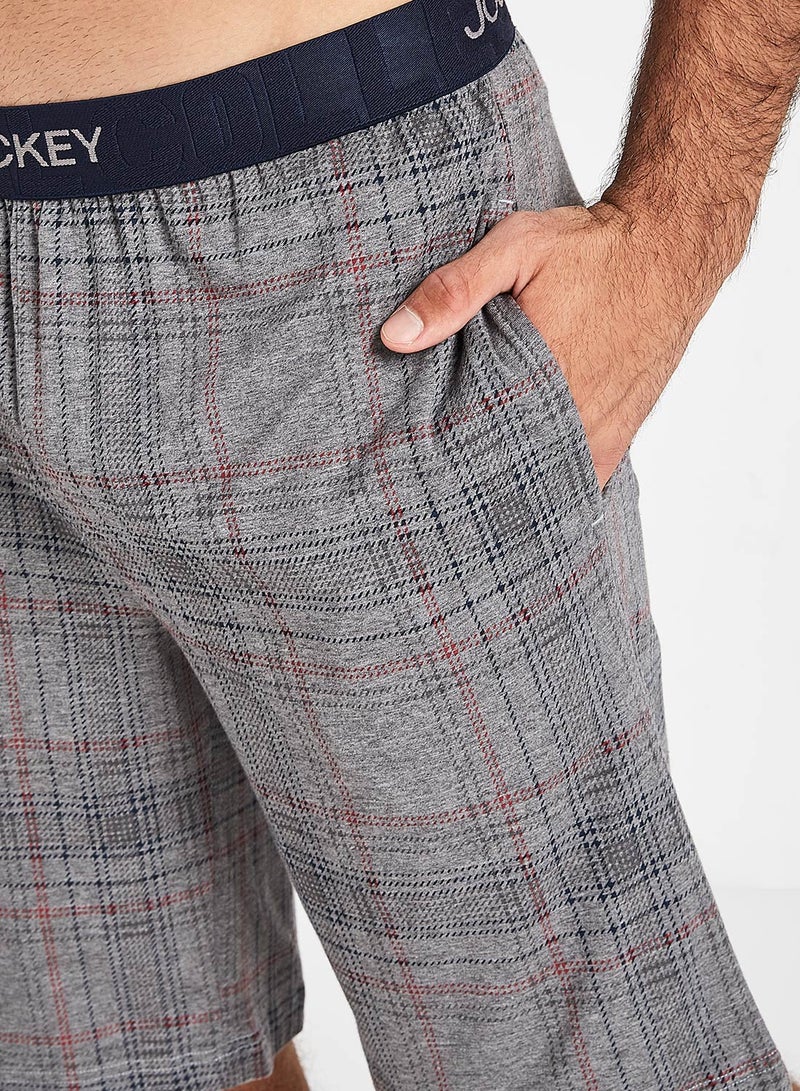 Check Pattern Cotton Fit Shorts Assorted Color/Print