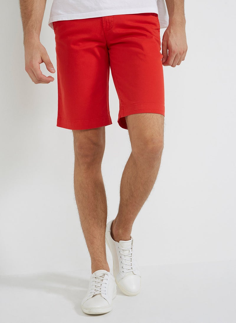 Twill Shorts Red