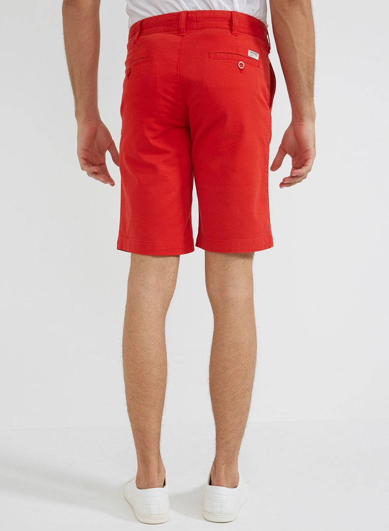 Twill Shorts Red