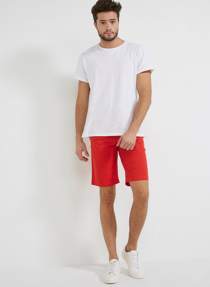 Twill Shorts Red