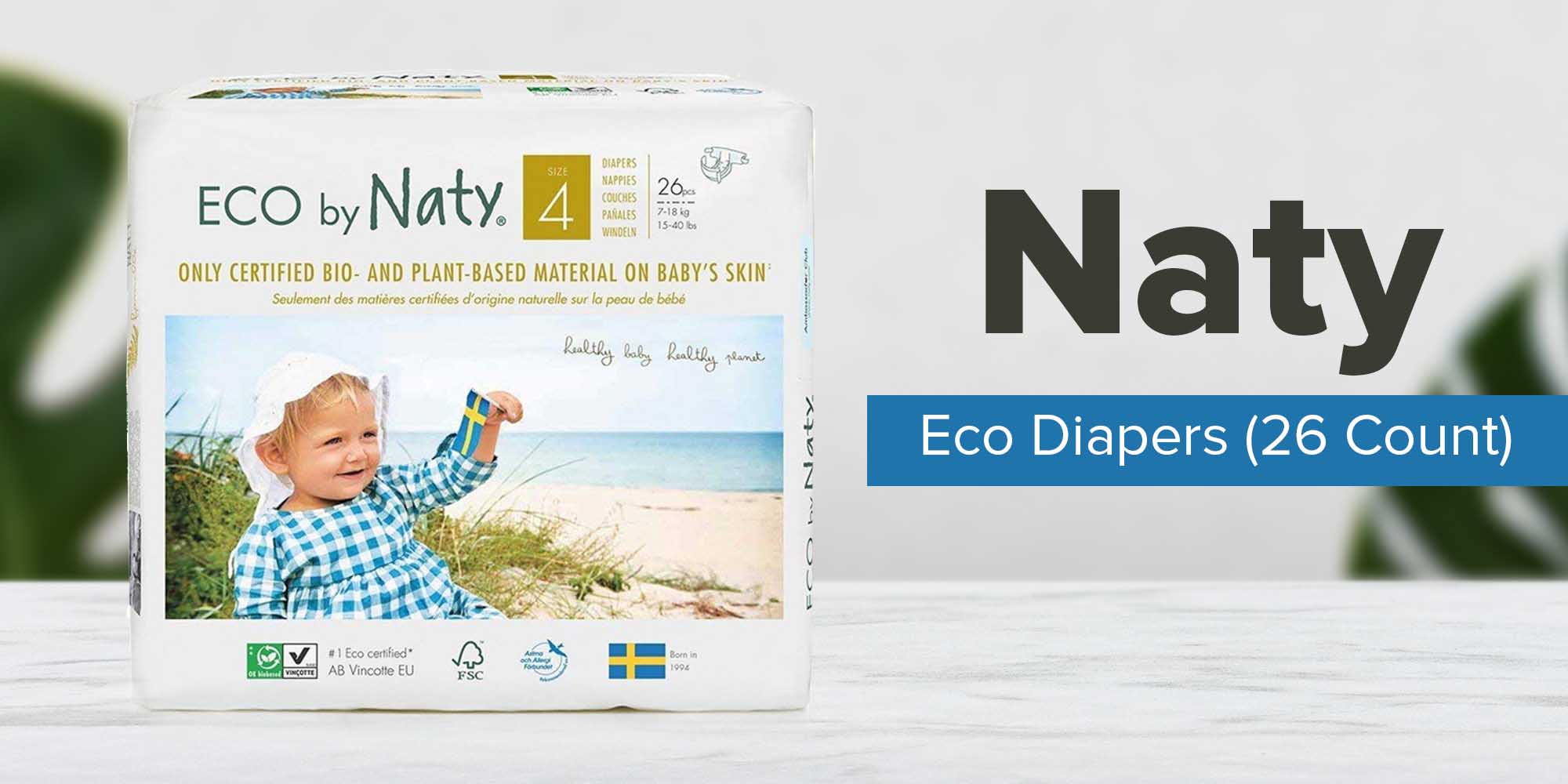 Eco Diapers, Size 4, 7-18 Kg, 26 Count