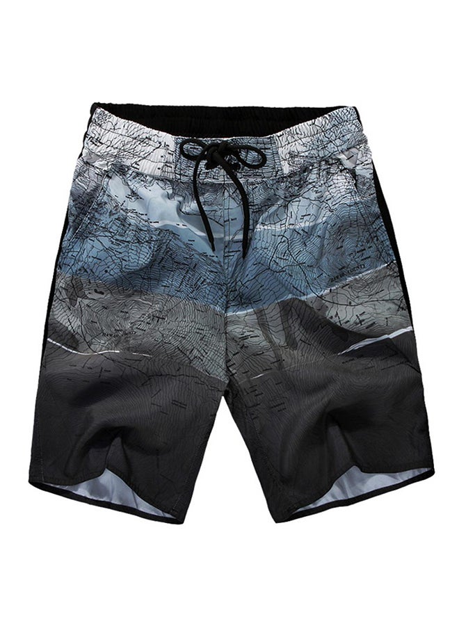 Loose Running Fitness Gym Shorts Grey/Black