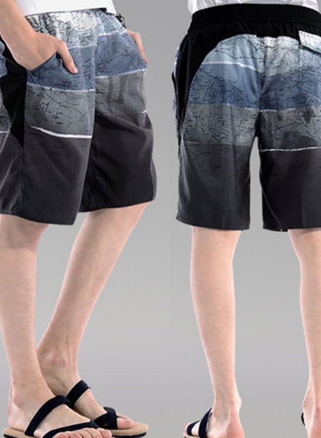 Loose Running Fitness Gym Shorts Grey/Black