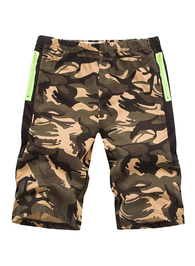 Camouflage Print Outdoor Cargo Shorts Multicolour