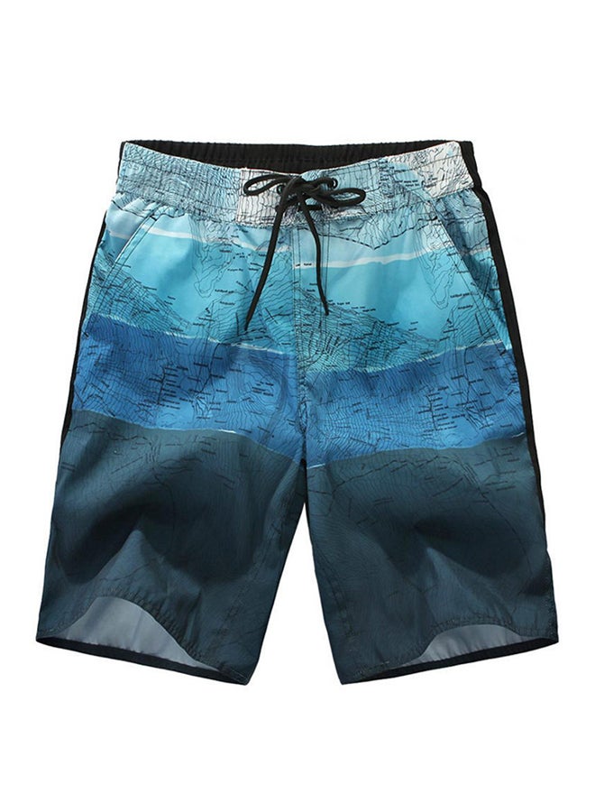 Loose Running Fitness Gym Shorts Blue/Black