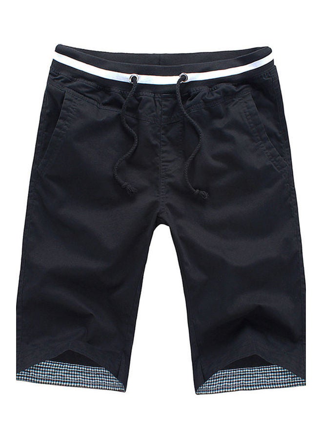 Drawstring Detail Shorts Black