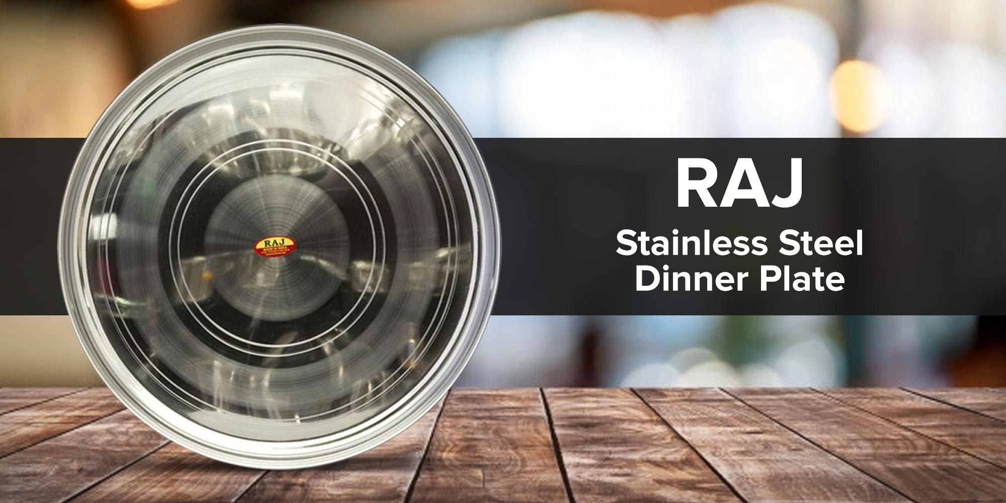 Stainless Steel Dinner Plate Silver 46cm