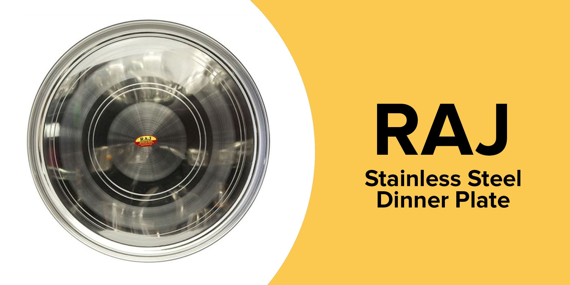 Stainless Steel Dinner Plate Silver 35cm