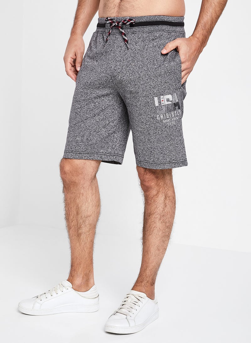 Straight Fit Shorts Grey