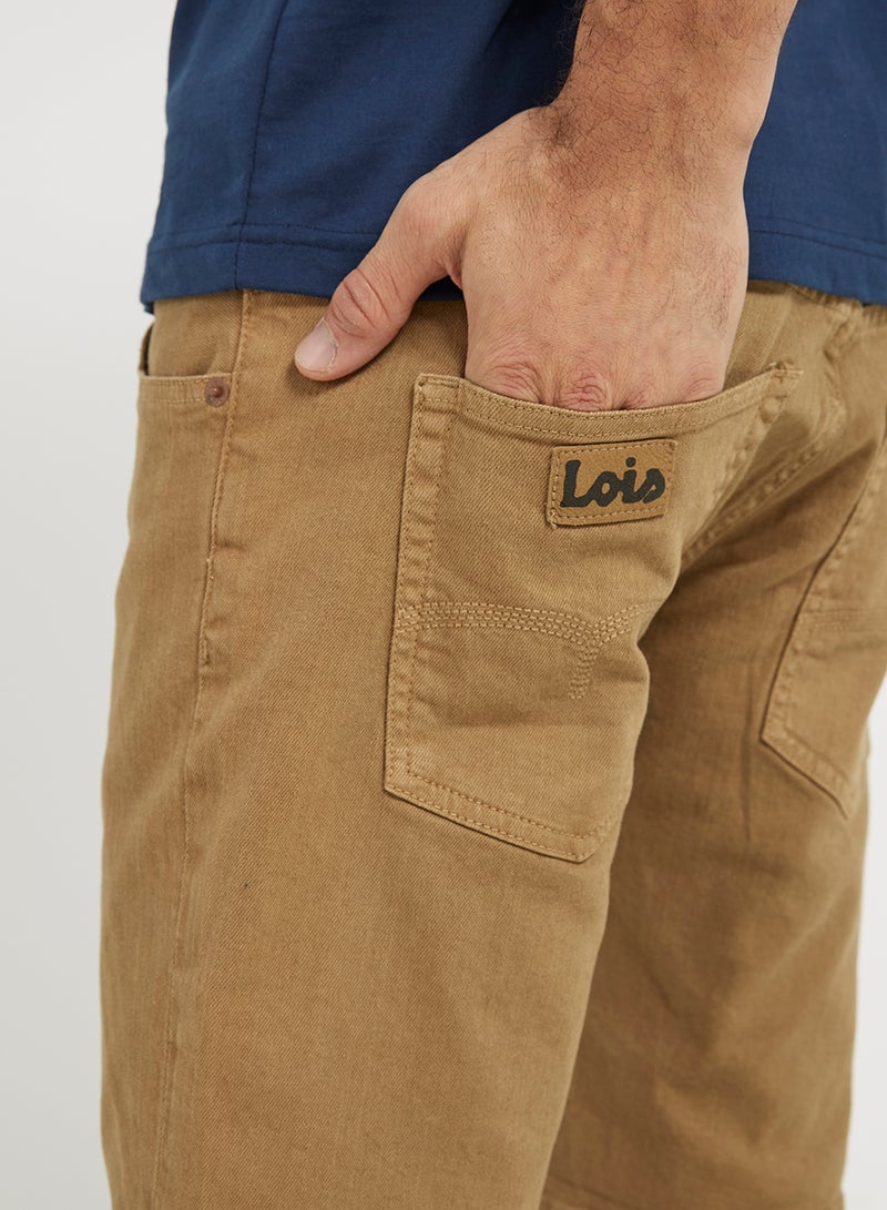Twill Shorts Brown Khaki