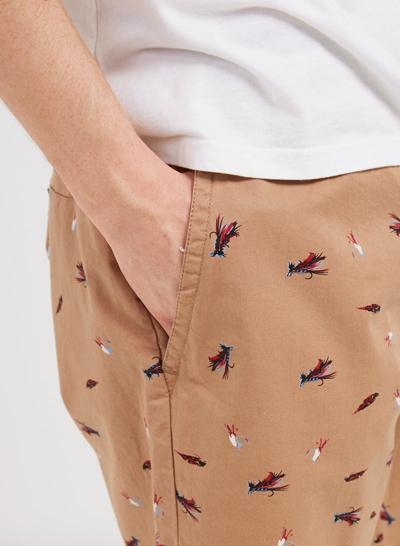 Printed Shorts Brown