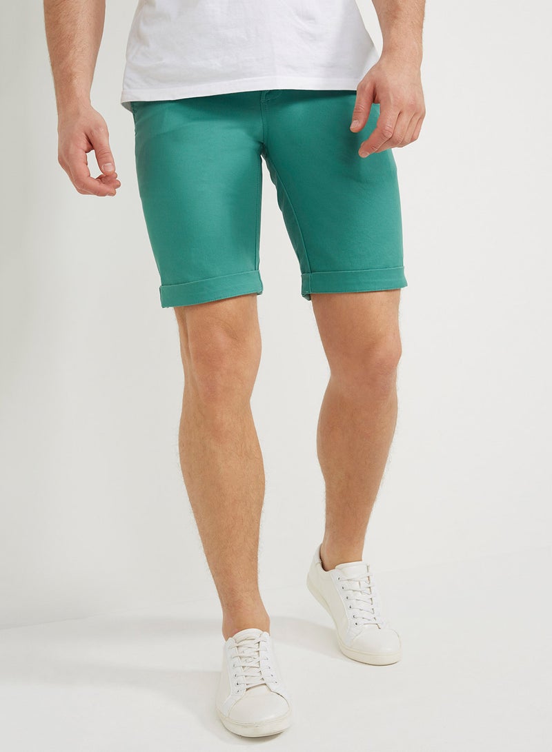 Twill Shorts Green