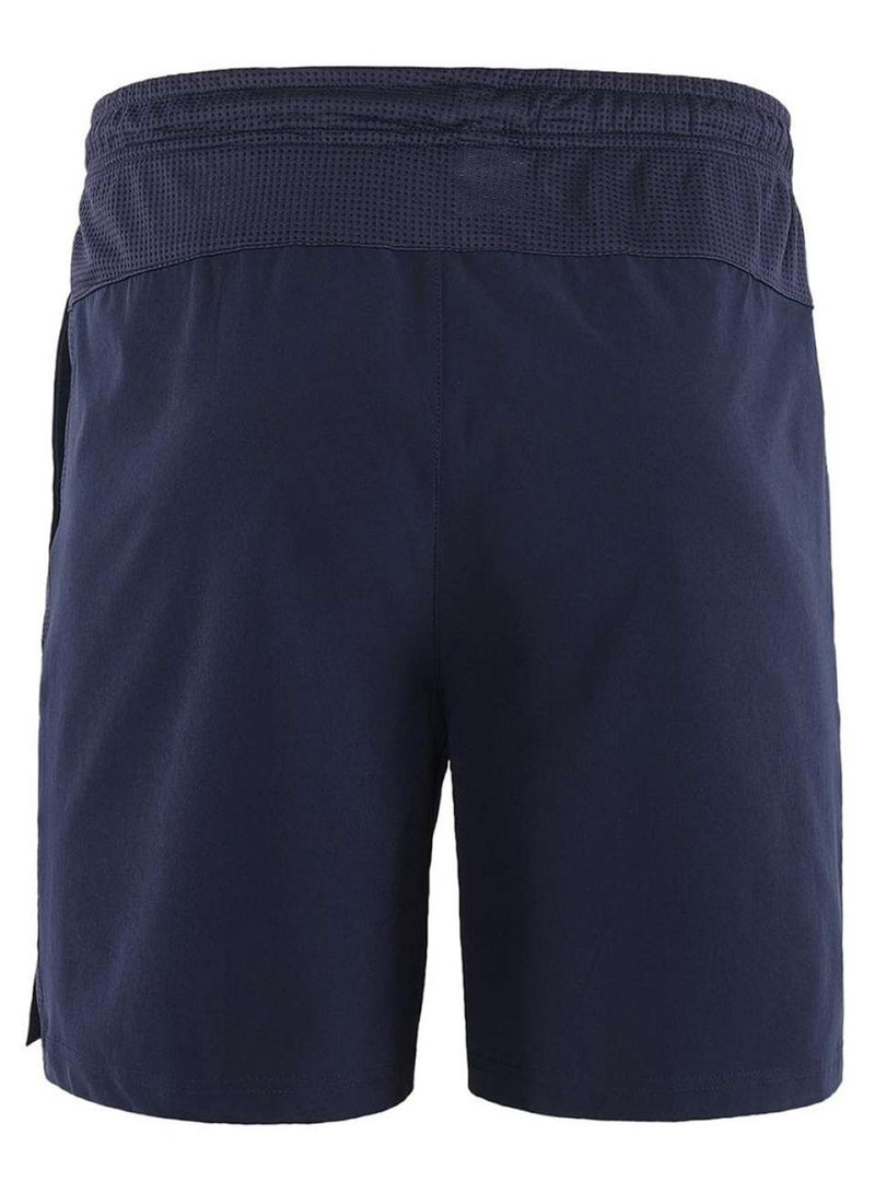 Breathable Mid Rise Casual Shorts Dark Blue