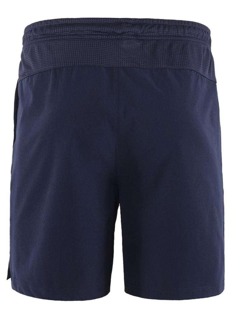 Breathable Mid Rise Casual Shorts Dark Blue