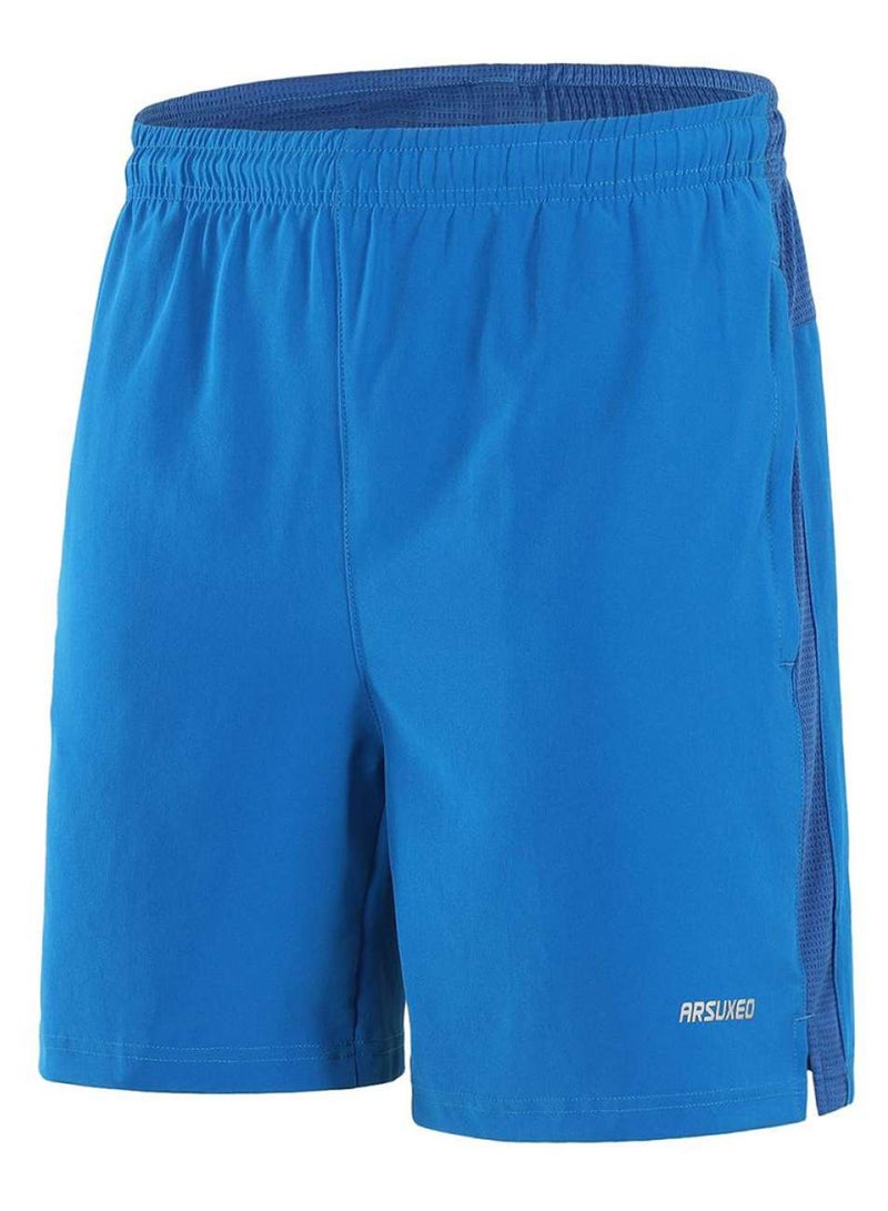 Breathable Mid Rise Casual Shorts Light Blue