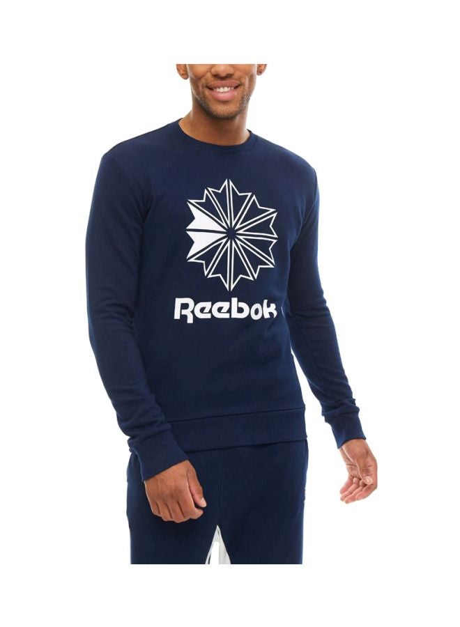 AC FT Big Starcrest Sweatshirt Collegiate Navy/White