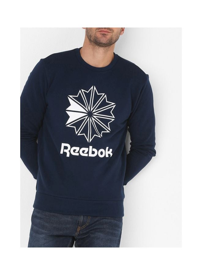 AC FT Big Starcrest Sweatshirt Collegiate Navy/White