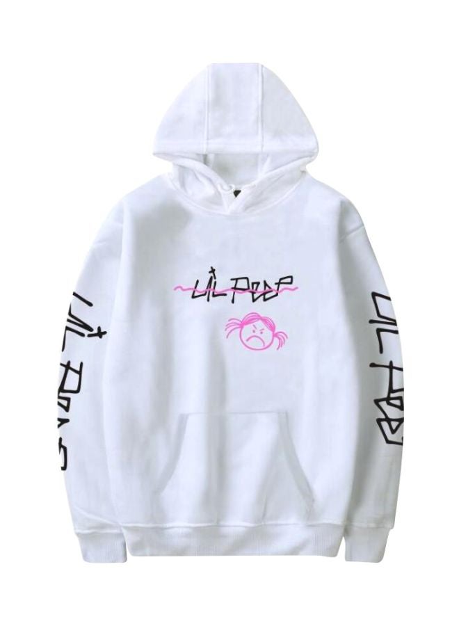 European And American Trend Fashion Lil Peep Hooded Pullover White/Black/Purple