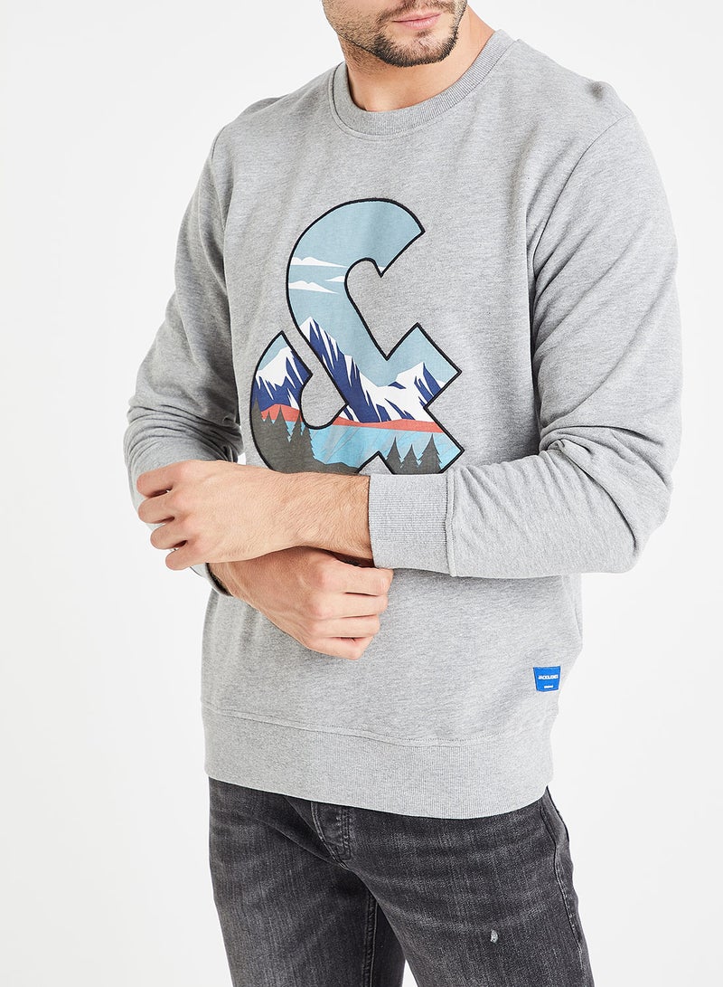 Evan Crew Neck Sweatshirt Grey