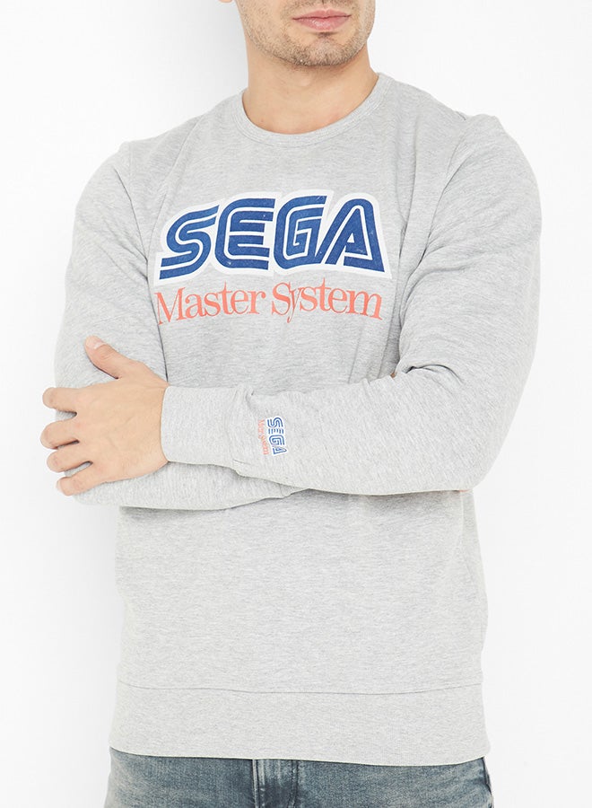 Gaming Crew Neck Sweatshirt Light Grey Melange