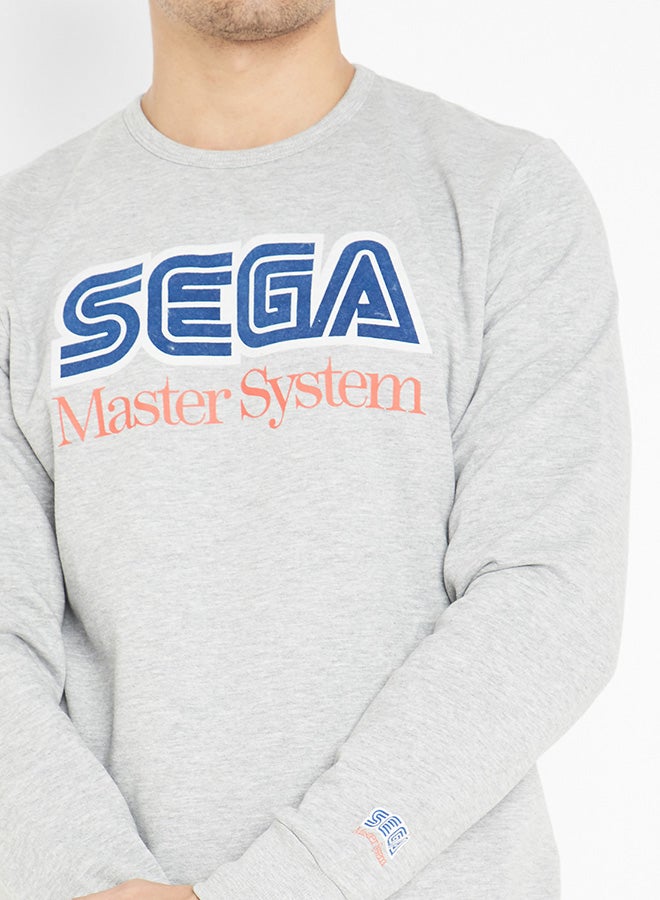 Gaming Crew Neck Sweatshirt Light Grey Melange