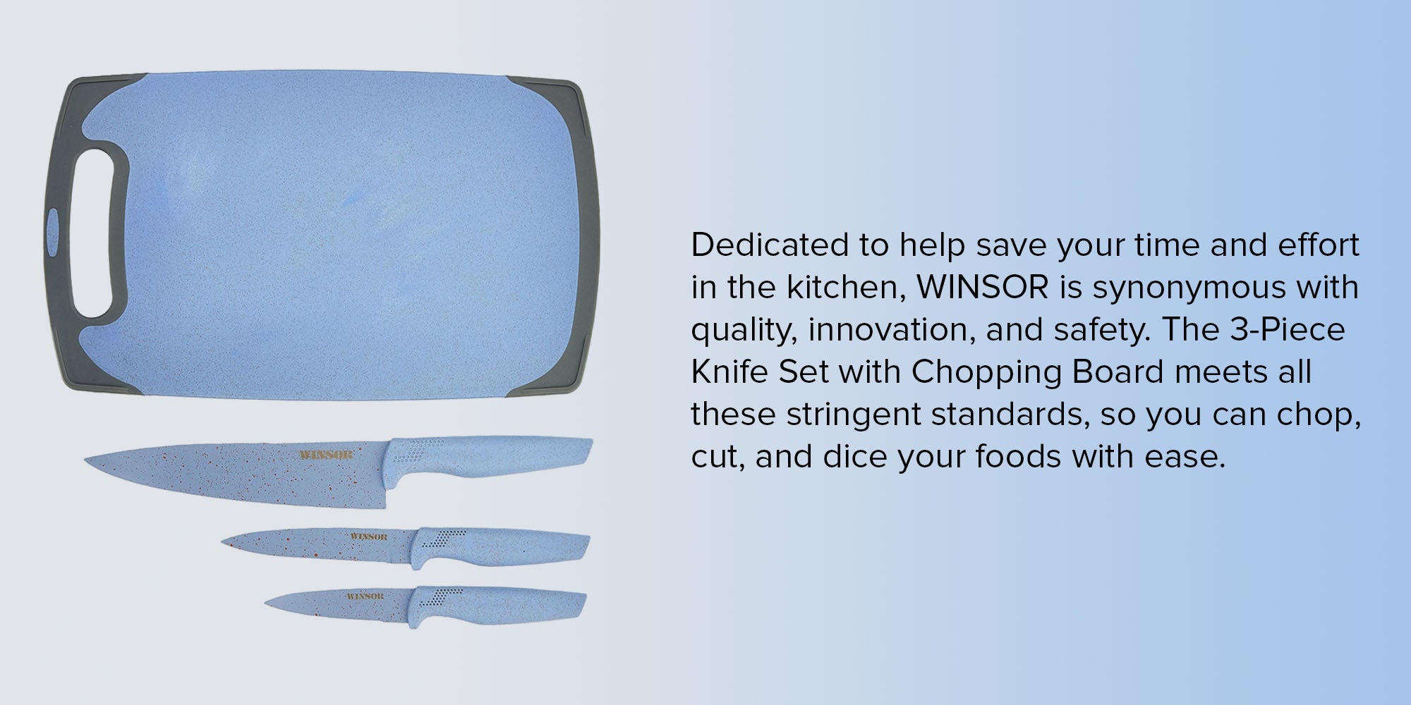 Cutting Board With Knife Set Assorted