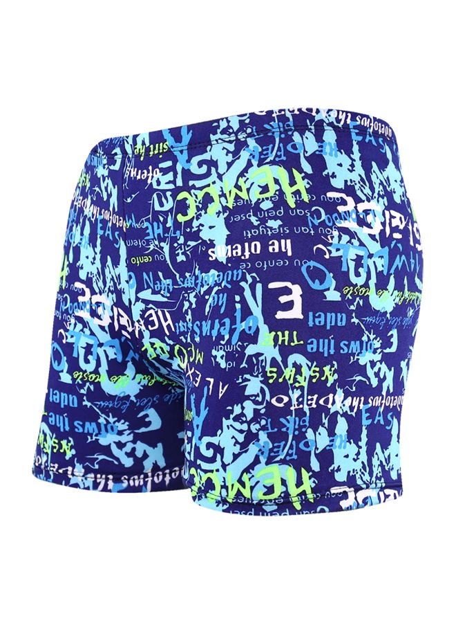 Printed Swimming Trunks 908-15 Blue/Green