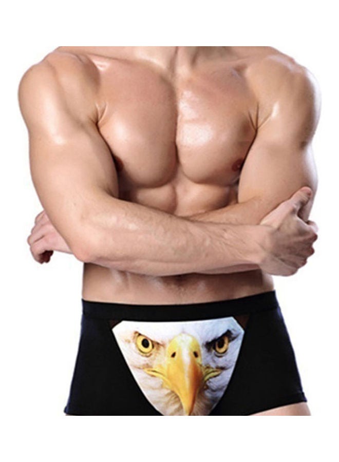 Men Fashion 3d Eagle Print Underwear Black Wolf