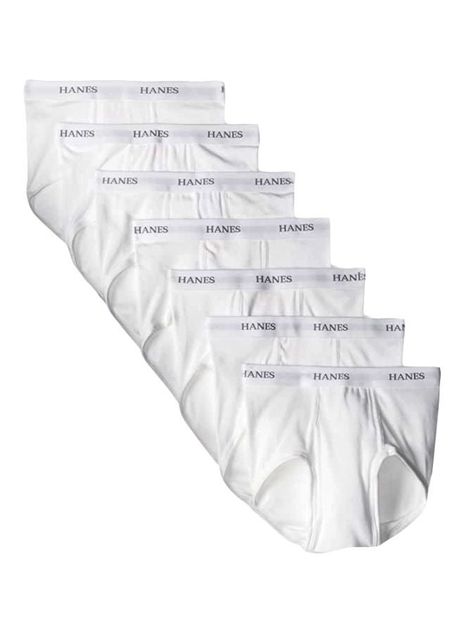 Pack Of 7 Ultimate Full-Cut Pre Shrunk Briefs White