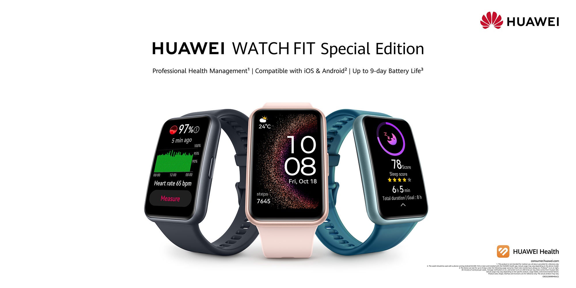 WATCH FIT Special Edition Smart Watch, 1.64-inch HD AMOLED Display, Built-in GPS, Scientific Sleep Tracking, Quick Replies for Third-Party Apps, Compatible with Android & iOS Devices Forest Green