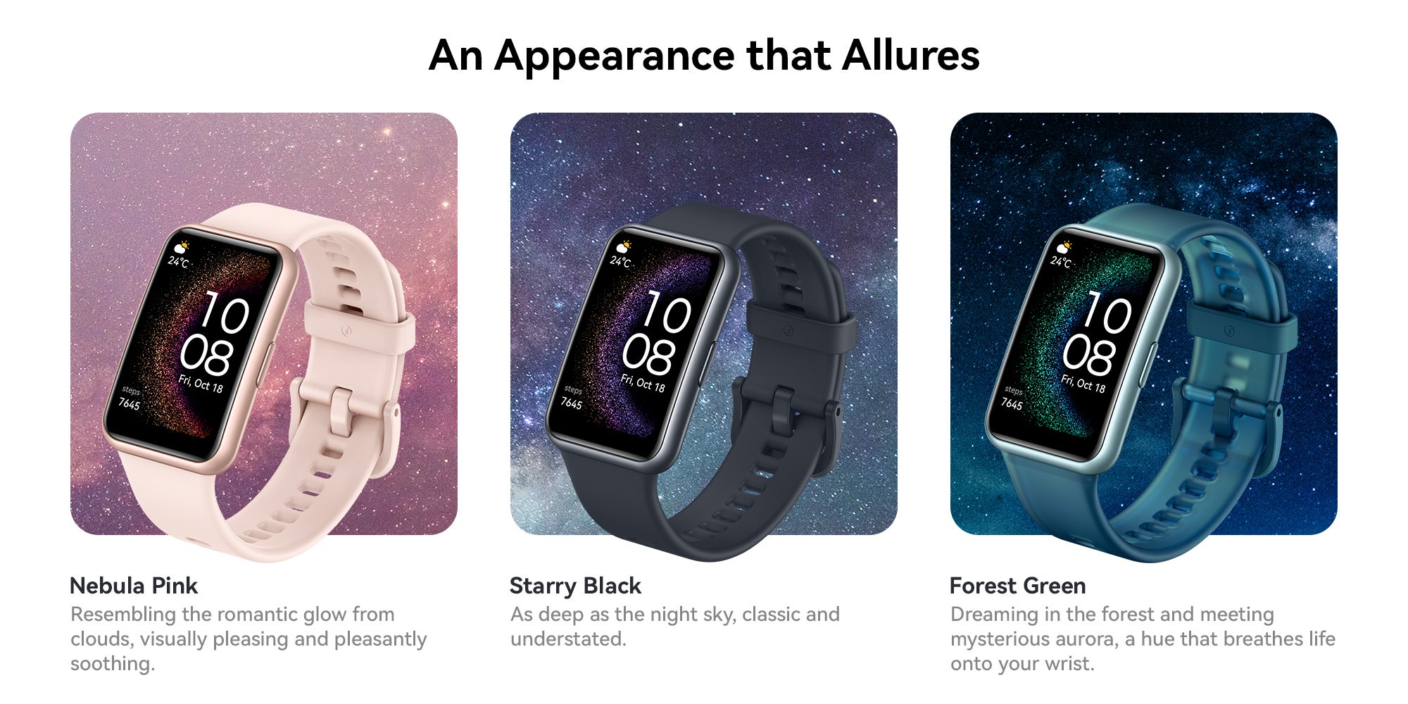 WATCH FIT Special Edition Smart Watch, 1.64-inch HD AMOLED Display, Built-in GPS, Scientific Sleep Tracking, Quick Replies for Third-Party Apps, Compatible with Android & iOS Devices Forest Green