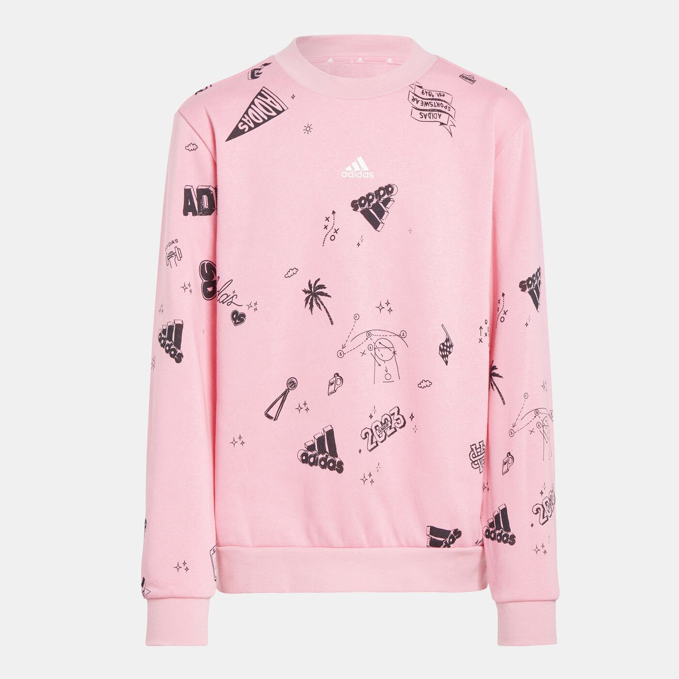 Kids' Brand Love Allover Print Sweatshirt