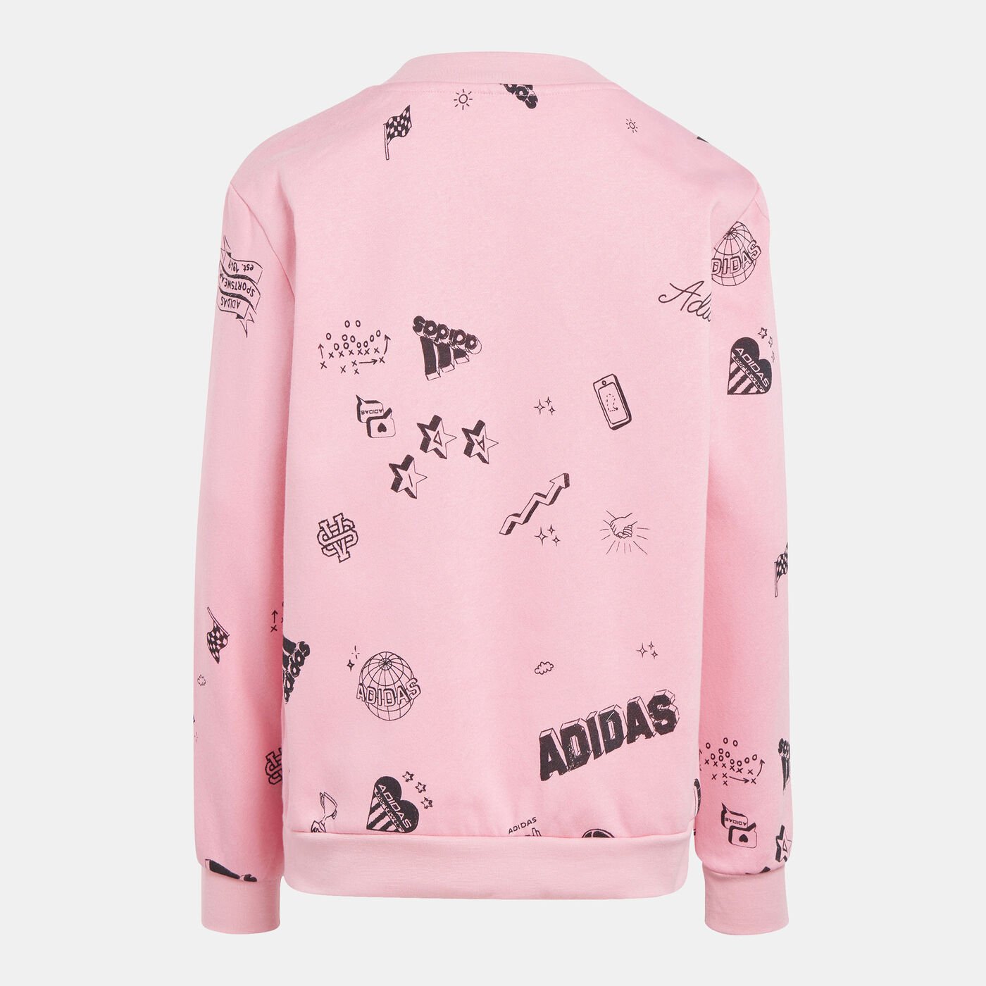 Kids' Brand Love Allover Print Sweatshirt