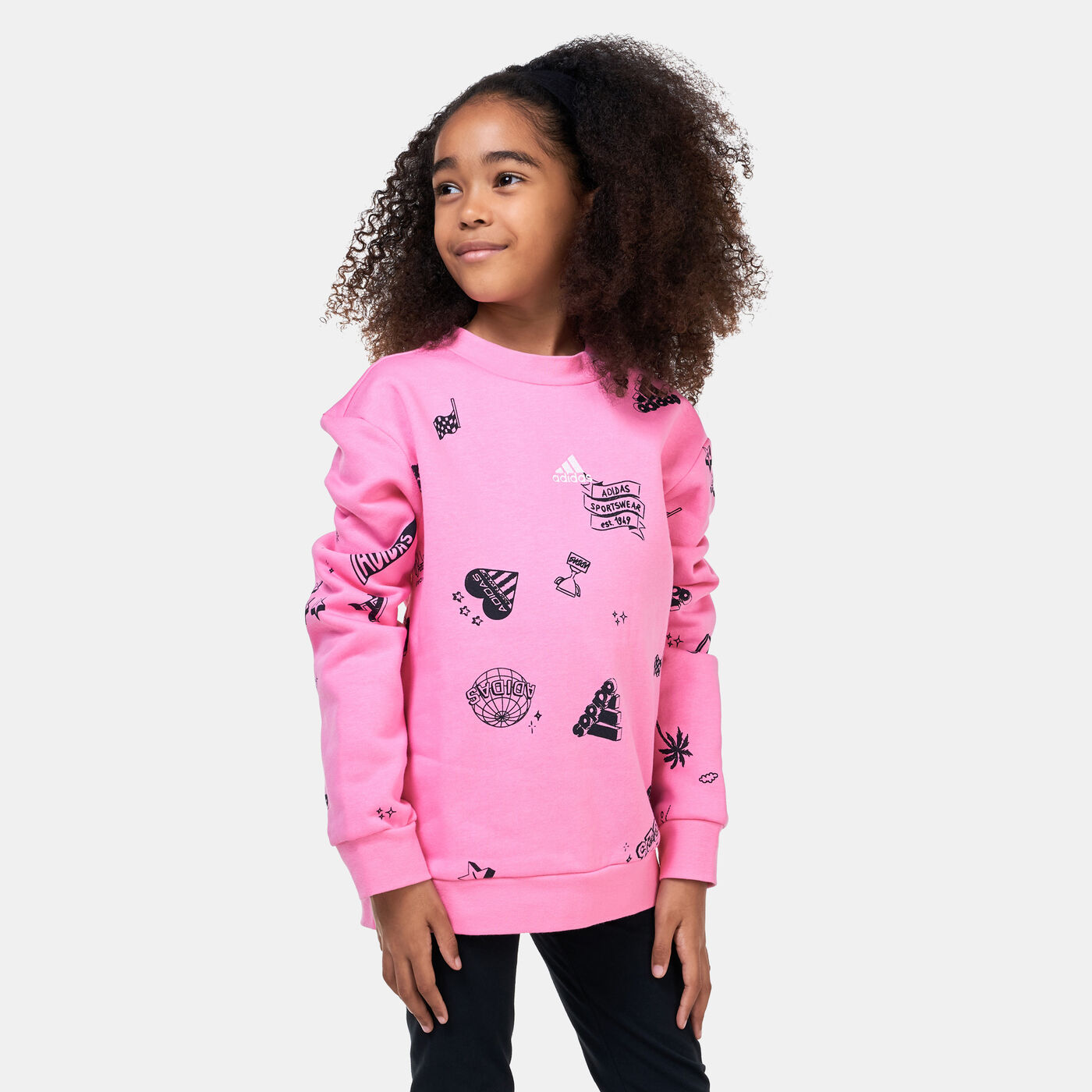 Kids' Brand Love Allover Print Sweatshirt