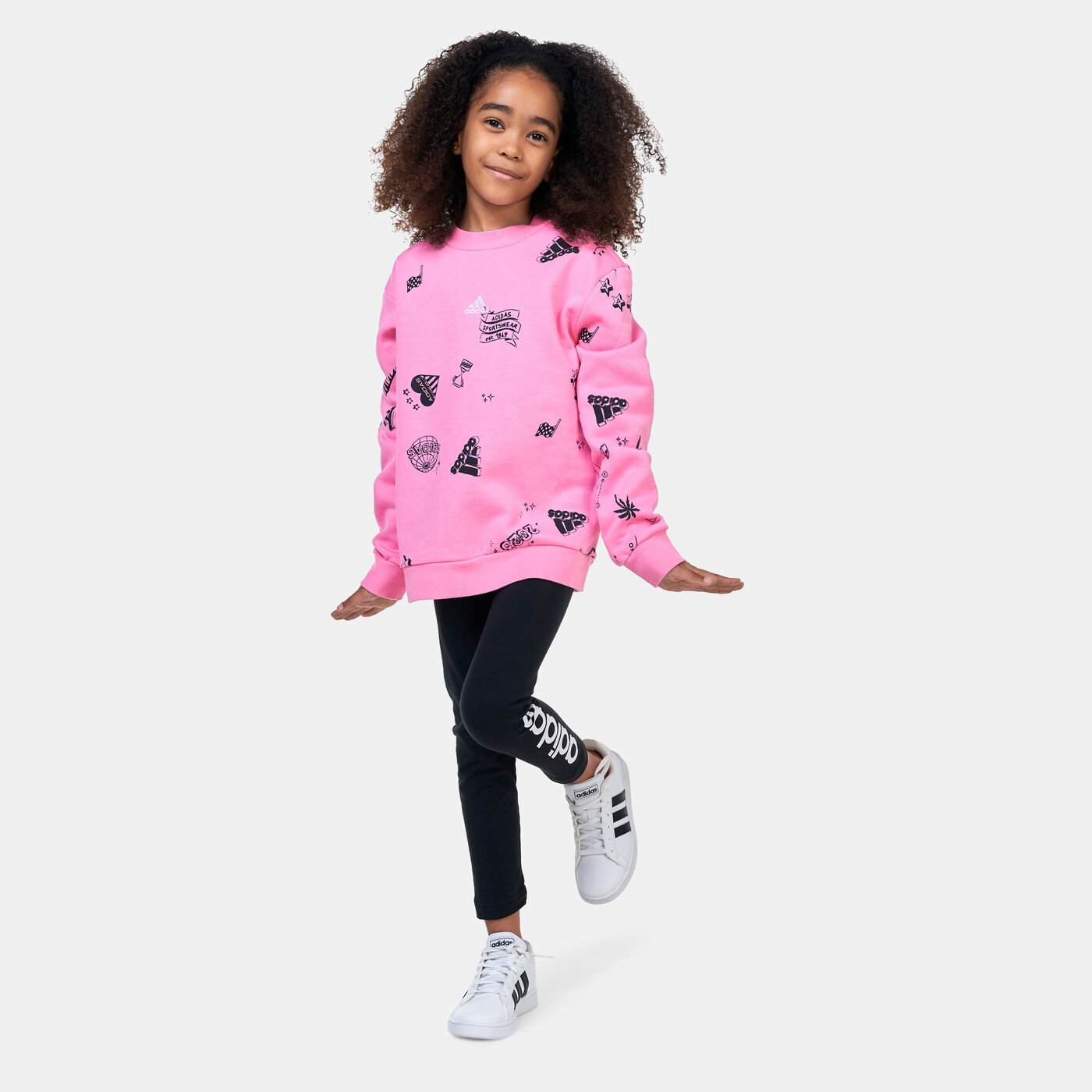 Kids' Brand Love Allover Print Sweatshirt