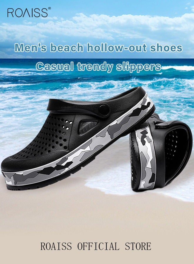 Men Breathable Sandals Anti-Slip Water Shoes Outdoor Beach Shower Slippers Summer Sandals Men's Outdoor Clogged Shoes